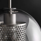 Modern Capsule Perforated Glass Pendant Light 1-Light