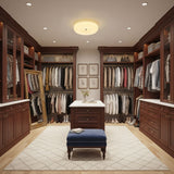 Modern Cream Donut Glass Flush Mount Ceiling Light 1-Light