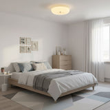 Modern Cream Donut Glass Flush Mount Ceiling Light 1-Light