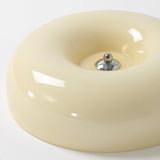 Modern Cream Donut Glass Flush Mount Ceiling Light 1-Light