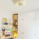 Modern Cream Donut Glass Flush Mount Ceiling Light 1-Light