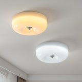 Modern Cream Donut Glass Flush Mount Ceiling Light 1-Light