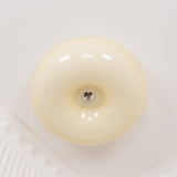 Modern Cream Donut Glass Flush Mount Ceiling Light 1-Light