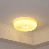 Modern Cream Donut Glass Flush Mount Ceiling Light 1-Light