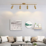 Modern Brass Double Cylinder Adjustable Wall Spotlight