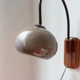 European Solid Wood Glass Globe Wall Sconce Lamp 1-Light Lasson Living