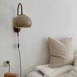 European Solid Wood Glass Globe Wall Sconce Lamp 1-Light Lasson Living