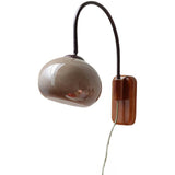 European Solid Wood Glass Globe Wall Sconce Lamp 1-Light Lasson Living