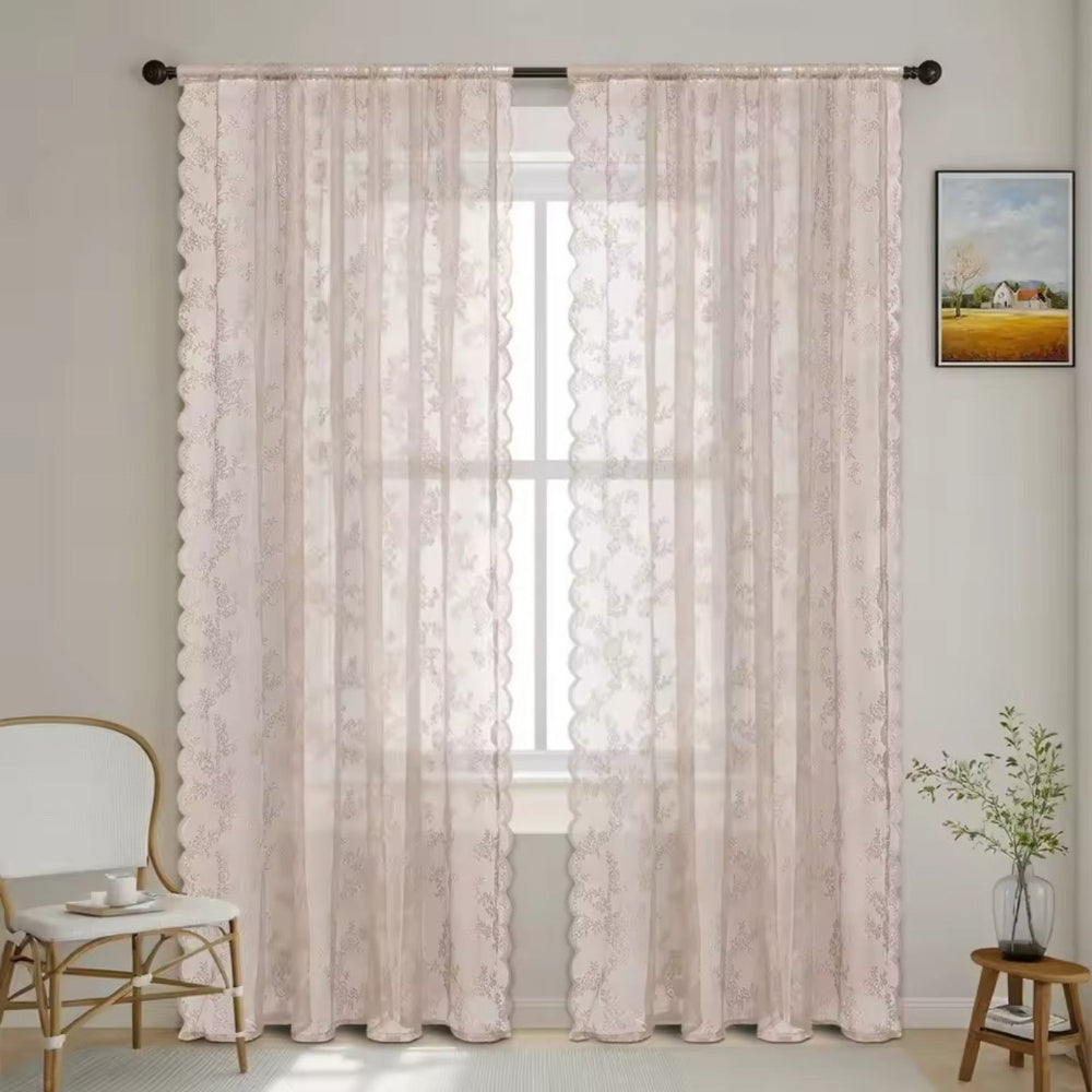 Floral Grace Sheer Curtains Lasson Living