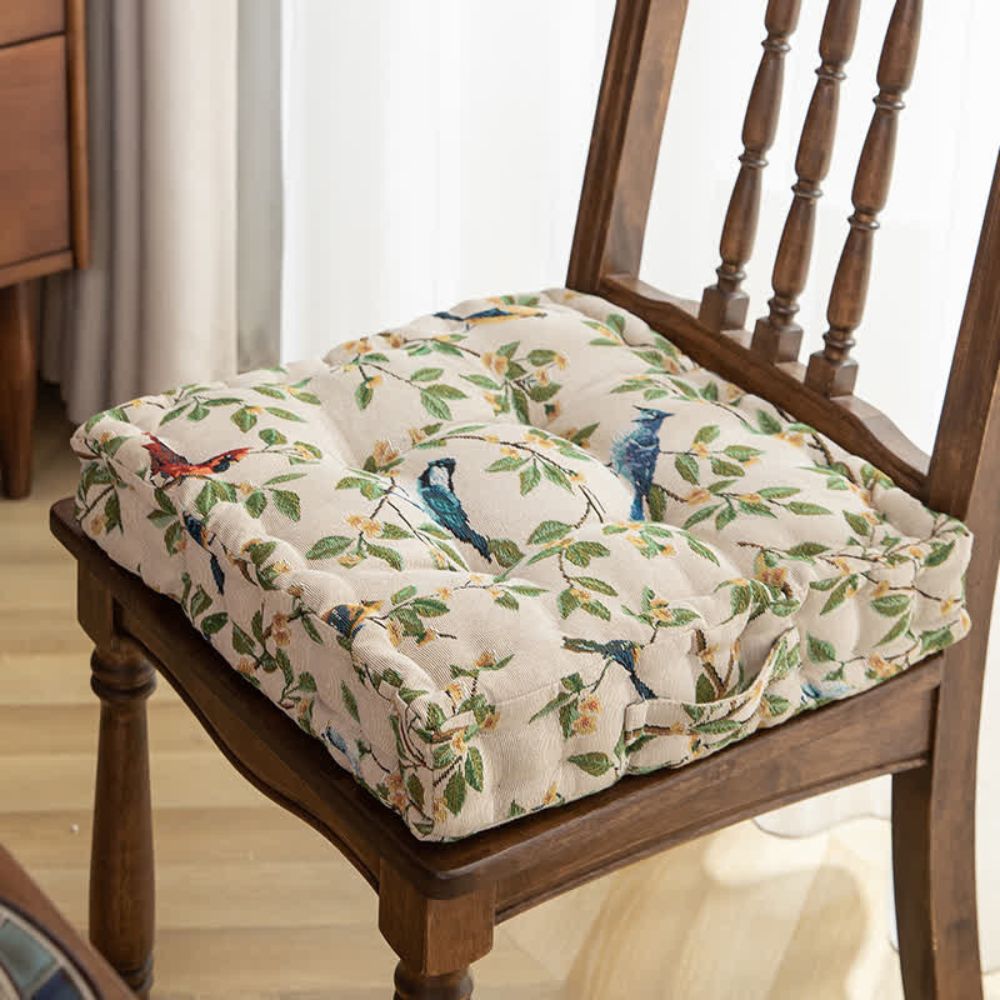 Whimsical Bird Leaf Cushion Lasson Living