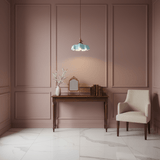 French Ruffled Glass Brass Pendant Light 1-Light