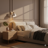 Modern Minimalist Wooden Cone LED Wall Sconce | 1-Light