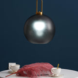 Modern Cylinder Glass Brass Pendant Light 1-Light