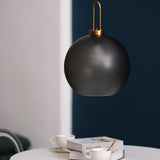 Modern Cylinder Glass Brass Pendant Light 1-Light