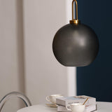 Modern Cylinder Glass Brass Pendant Light 1-Light