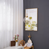 Modern Cylinder Glass Brass Pendant Light 1-Light