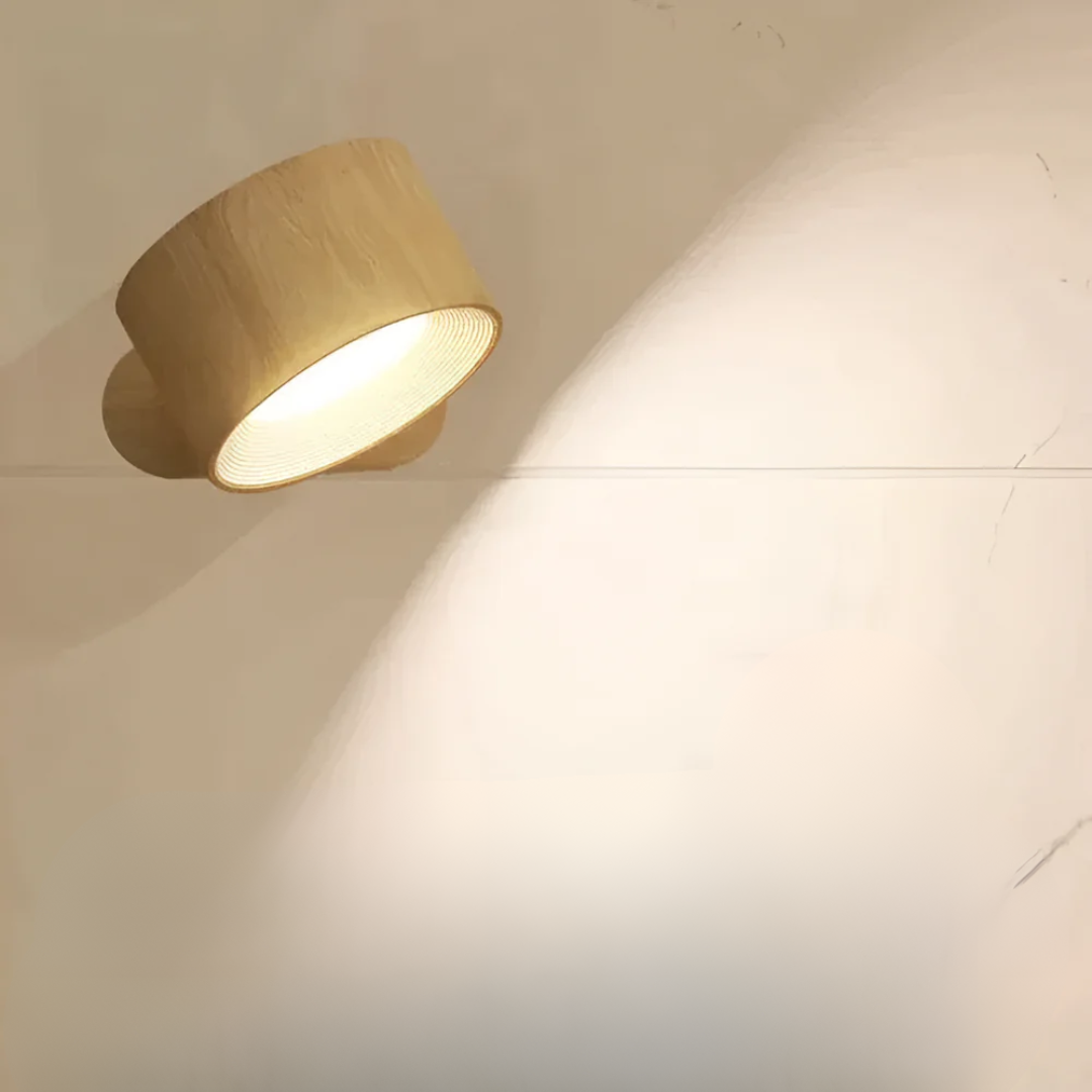 Modern Wood Grain LED Wall Light 1-Light