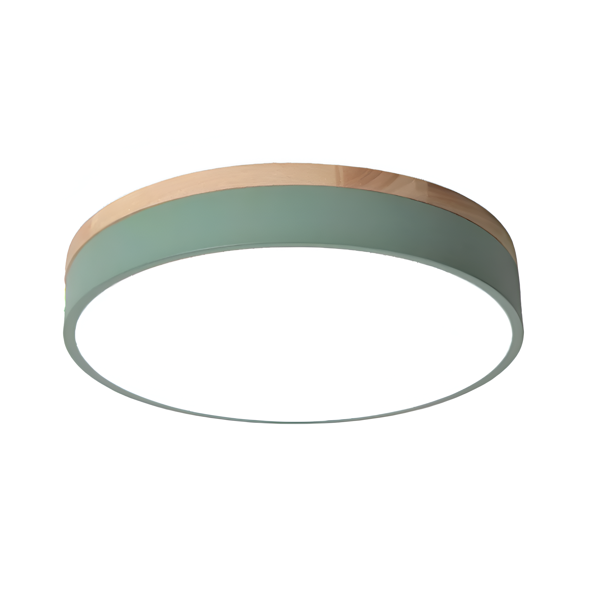Scandinavian Round Wood Accent LED Ceiling Light