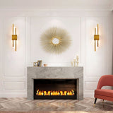 Modern Minimalist Brass Linear Wall Sconce LED 1-Light
