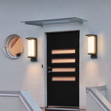 Industrial Rectangular Solar LED Wall Sconce 1-Light