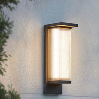 Industrial Rectangular Solar LED Wall Sconce 1-Light