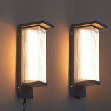 Industrial Rectangular Solar LED Wall Sconce 1-Light