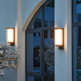 Industrial Rectangular Solar LED Wall Sconce 1-Light