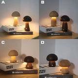 Modern Wood Mushroom LED Table Lamp 1-Light