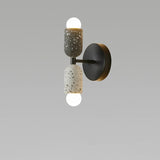 Japanese Wabi-Sabi Cement Cylinder Wall Sconce Lamp 2-Light Lasson Living