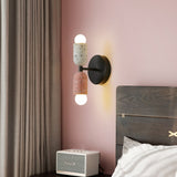 Japanese Wabi-Sabi Cement Cylinder Wall Sconce Lamp 2-Light Lasson Living