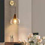 Japanese Glass Cone Wall Sconce Lamp 1-Light Lasson Living
