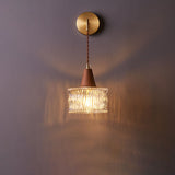 Japanese Glass Cone Wall Sconce Lamp 1-Light Lasson Living