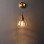 Japanese Glass Cone Wall Sconce Lamp 1-Light Lasson Living