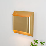 Modern Curved Brass LED Wall Sconce 1-Light