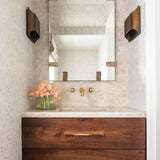 Modern Curved Brass LED Wall Sconce 1-Light