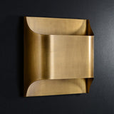 Modern Curved Brass LED Wall Sconce 1-Light