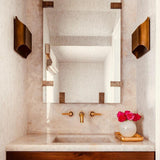 Modern Curved Brass LED Wall Sconce 1-Light