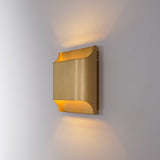 Modern Curved Brass LED Wall Sconce 1-Light
