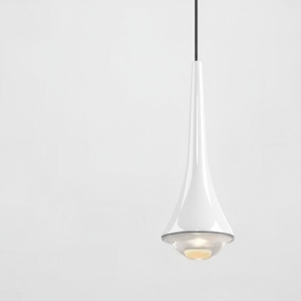 Modern Glass Teardrop LED Pendant Light 1-Light