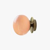 Vintage Brass Globe Glass Wall Sconce 1-Light