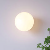 Vintage Brass Globe Glass Wall Sconce 1-Light