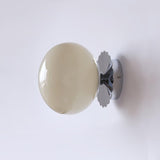 Vintage Brass Globe Glass Wall Sconce 1-Light