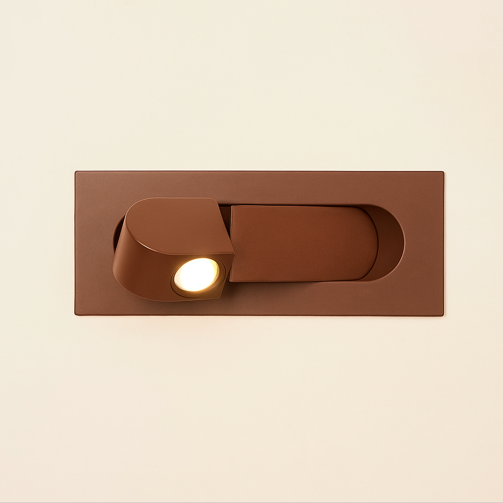 Modern Recessed Rectangular Adjustable LED Wall Sconce 1-Light