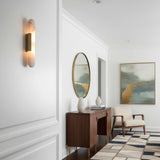 Modern Alabaster Elongated Marble LED Wall Sconce 2-Light