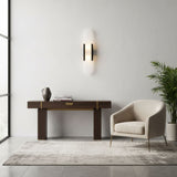 Modern Alabaster Elongated Marble LED Wall Sconce 2-Light