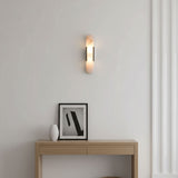 Modern Alabaster Elongated Marble LED Wall Sconce 2-Light