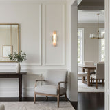 Modern Alabaster Elongated Marble LED Wall Sconce 2-Light