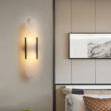 Modern Alabaster Elongated Marble LED Wall Sconce 2-Light