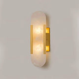 Modern Alabaster Elongated Marble LED Wall Sconce 2-Light