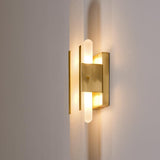 Modern Alabaster Elongated Marble LED Wall Sconce 2-Light